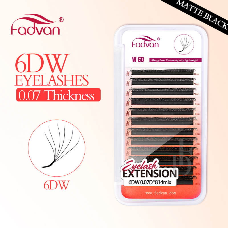 Eyelash Extension For Asian Eyes - FADVAN réel 6D W cils 0.07
