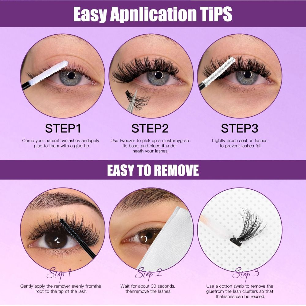 Eyelash Extension Natural Look - Faux cils à l'aspect naturel, colle