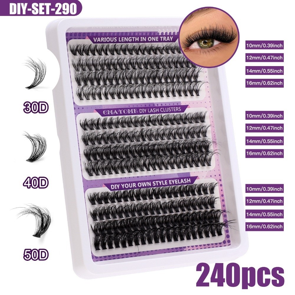Eyelash Extension Natural Look - Kit d'extension de cils DIY, cils