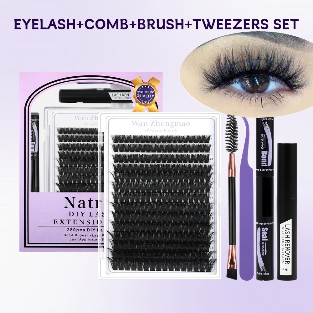 Eyelash Extension Natural Look - Kit d'extension de cils DIY 8-18mm,