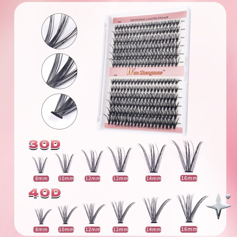 Eyelash Extension Natural Look - Kit d'extension de cils DIY 8-16mm,