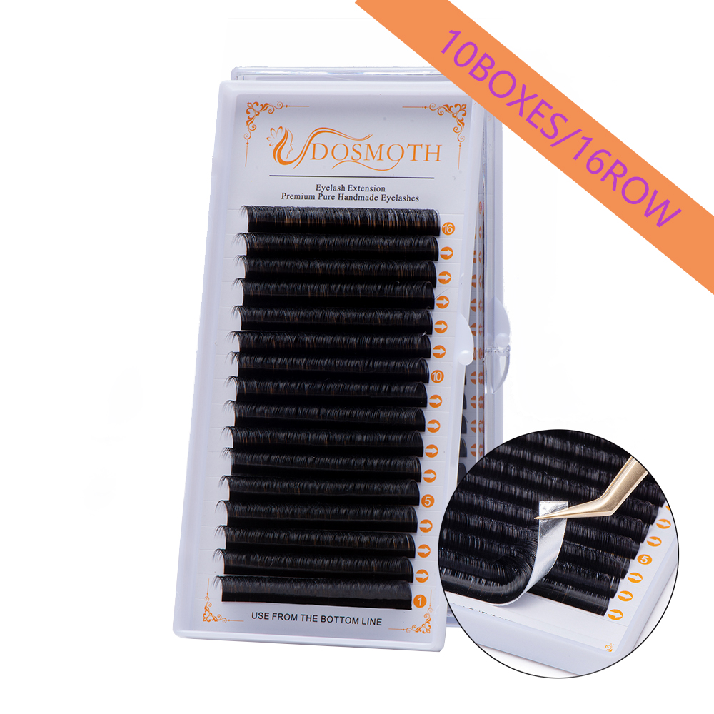 Eyelash Extension For Asian Eyes - DOSMOTH 10 boîtes 16 rangées 7-16mm