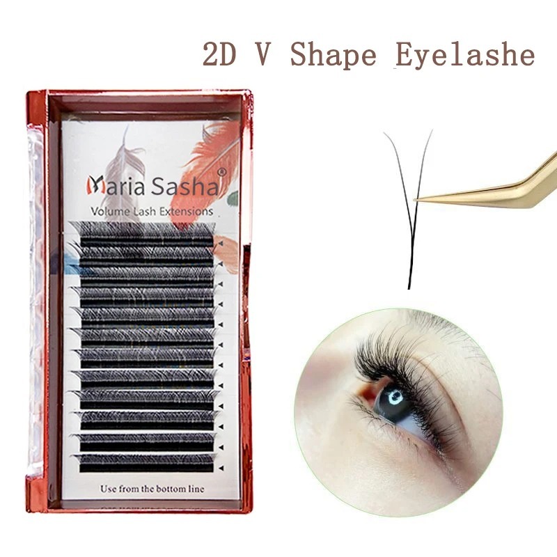 Eyelash Extension For Asian Eyes - MARIA 2D Y forme cils main