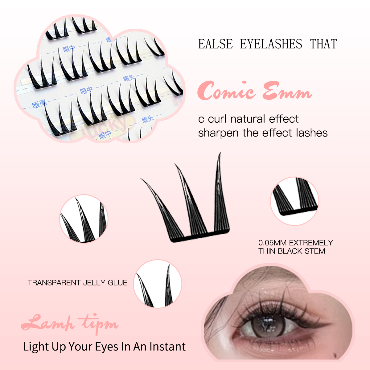 Grappes de cils faciles à clip - Eyelash Extension Human Hair avis et prix